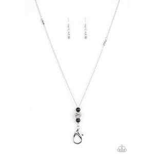 Paparazzi The Century - Black Lanyard Necklace